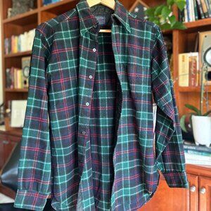Pendleton Wool Flannel Shirt – Blue/Green Tartan (Size M, fits S/M)